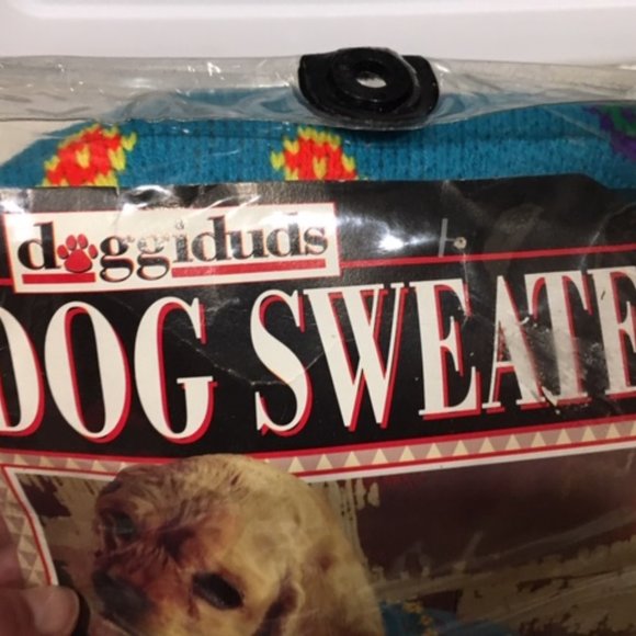 Doggiduds Blue Knit Lg Dog Sweater Washable Size:30/34" Length - Picture 3 of 10